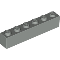 Lego kostka (kostička) 1x6, světle šedá (300902)